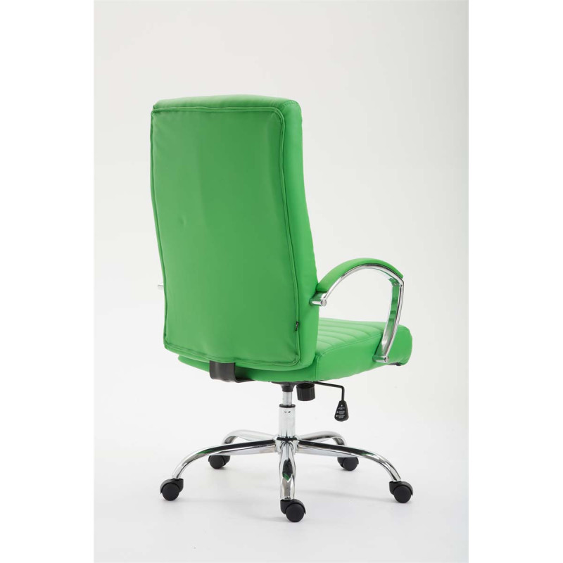 Chaise de bureau Valais en cuir artificiel vert