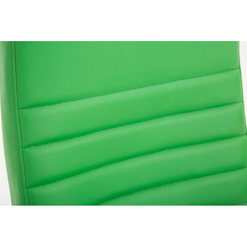 Chaise de bureau Valais en cuir artificiel vert