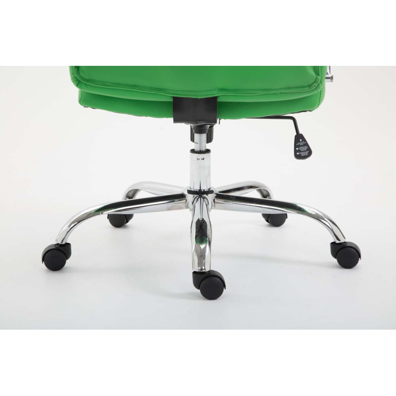 Chaise de bureau Valais en cuir artificiel vert