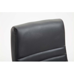 Chaise de bureau Valais en cuir artificiel noir