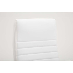 Chaise de bureau Valais en cuir artificiel blanc