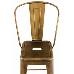 Juego de 4 taburetes de bar Aiden dorados