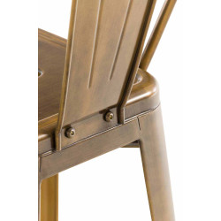 Set di 4 sgabelli da bar Aiden dorati