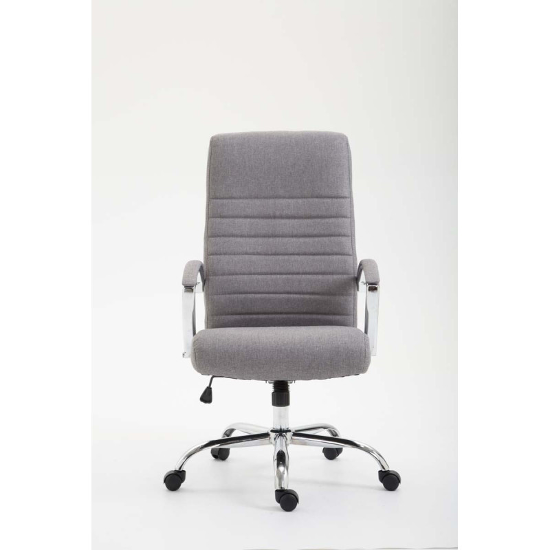 Chaise de bureau en tissu Valais gris