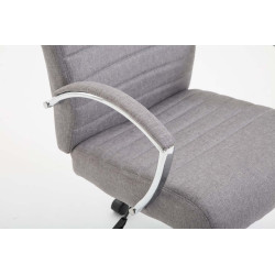 Chaise de bureau en tissu Valais gris