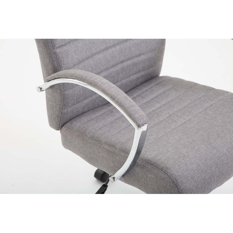 Chaise de bureau en tissu Valais gris