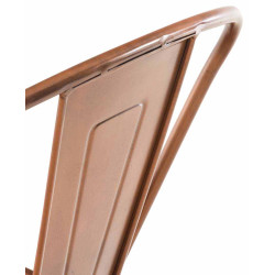 Ensemble de 4 tabourets de bar Aiden, cuivre