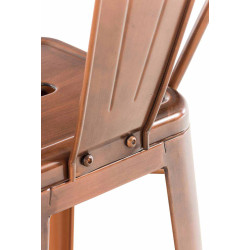 Conjunto de 4 banquetas de bar Aiden, cor cobre
