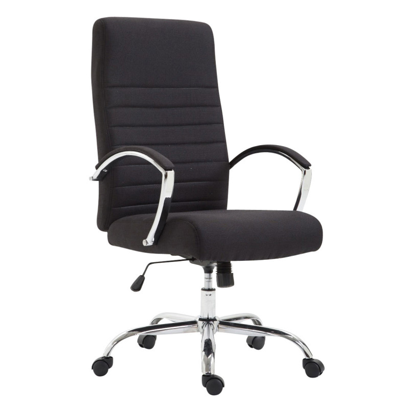 Chaise de bureau en tissu Valais noir