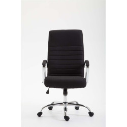 Chaise de bureau en tissu Valais noir
