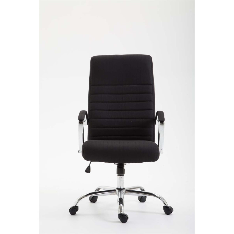 Chaise de bureau en tissu Valais noir