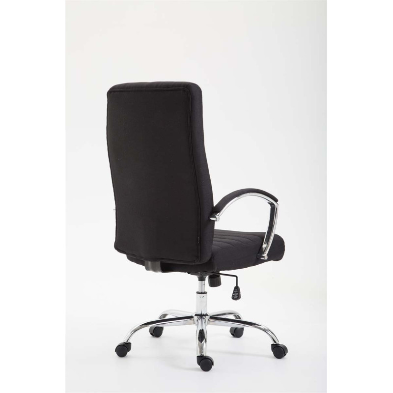 Chaise de bureau en tissu Valais noir