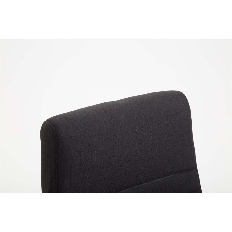 Chaise de bureau en tissu Valais noir