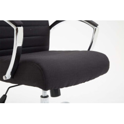 Chaise de bureau en tissu Valais noir