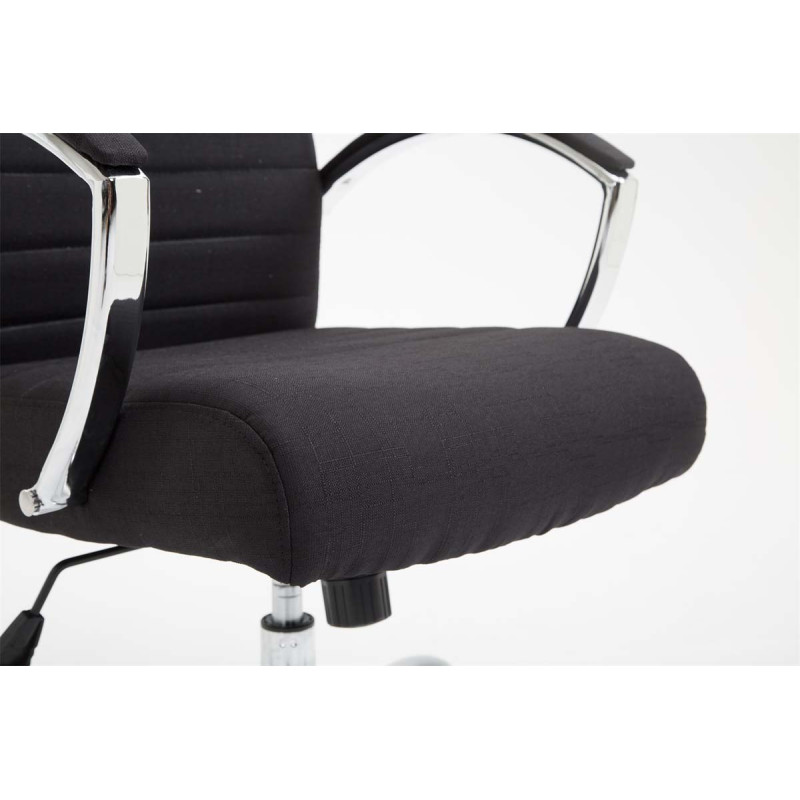Chaise de bureau en tissu Valais noir