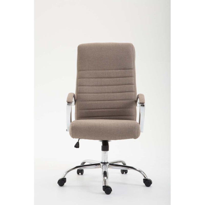 Chaise de bureau en tissu Valais taupe