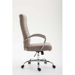 Chaise de bureau en tissu Valais taupe