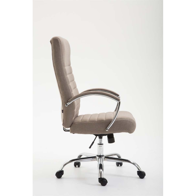 Chaise de bureau en tissu Valais taupe