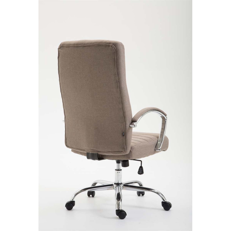 Chaise de bureau en tissu Valais taupe