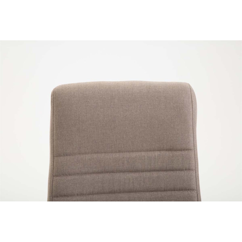 Chaise de bureau en tissu Valais taupe