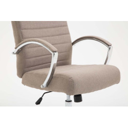 Chaise de bureau en tissu Valais taupe