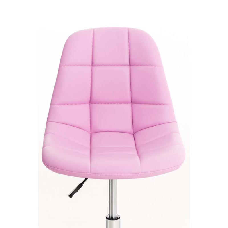 Chaise de bureau Emil, cuir artificiel rose