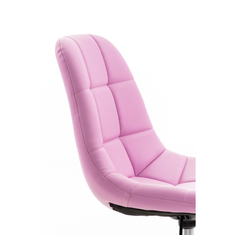 Chaise de bureau Emil, cuir artificiel rose