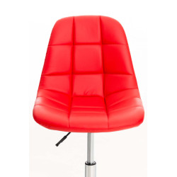 Chaise de bureau Emil, cuir artificiel rouge