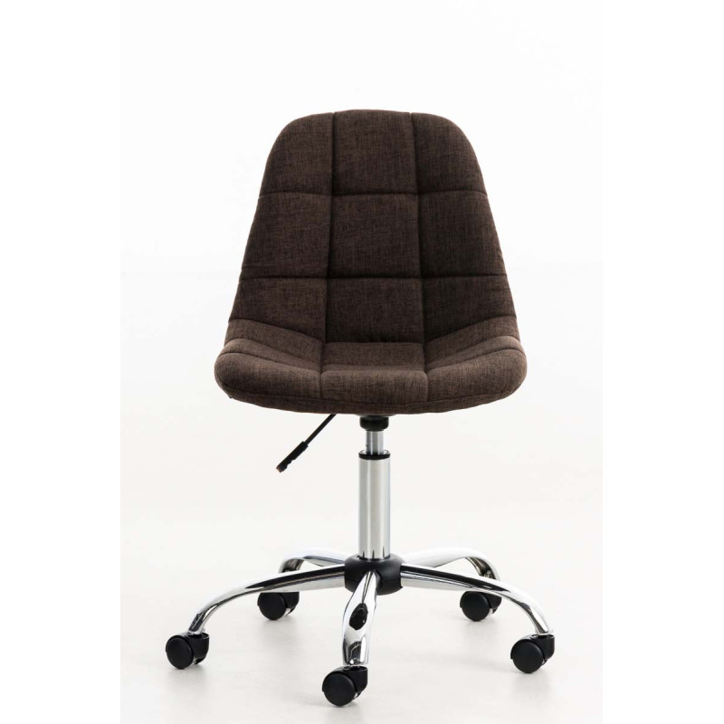 Chaise de bureau Emil Stoff brun
