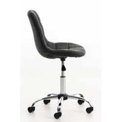 Chaise de bureau Emil Stoff gris foncé