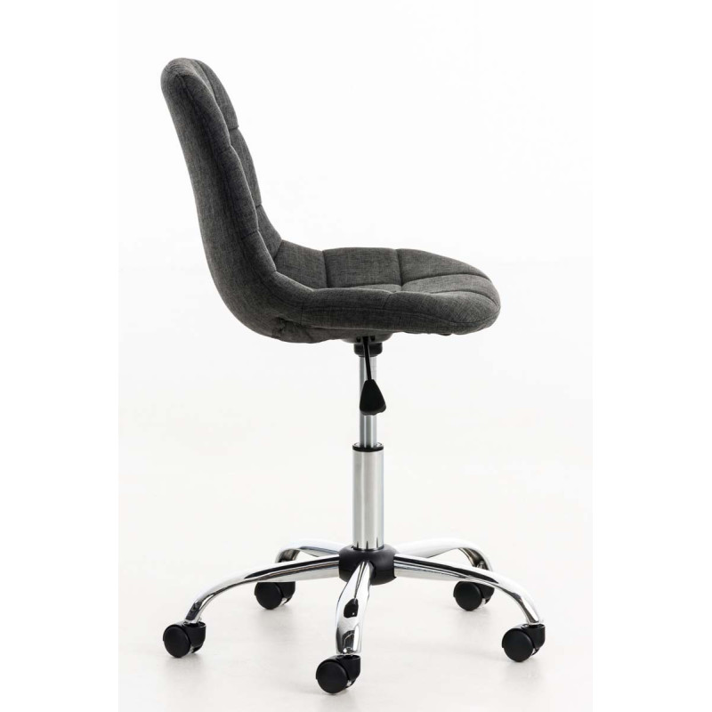 Chaise de bureau Emil Stoff gris foncé