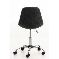 Chaise de bureau Emil Stoff gris foncé