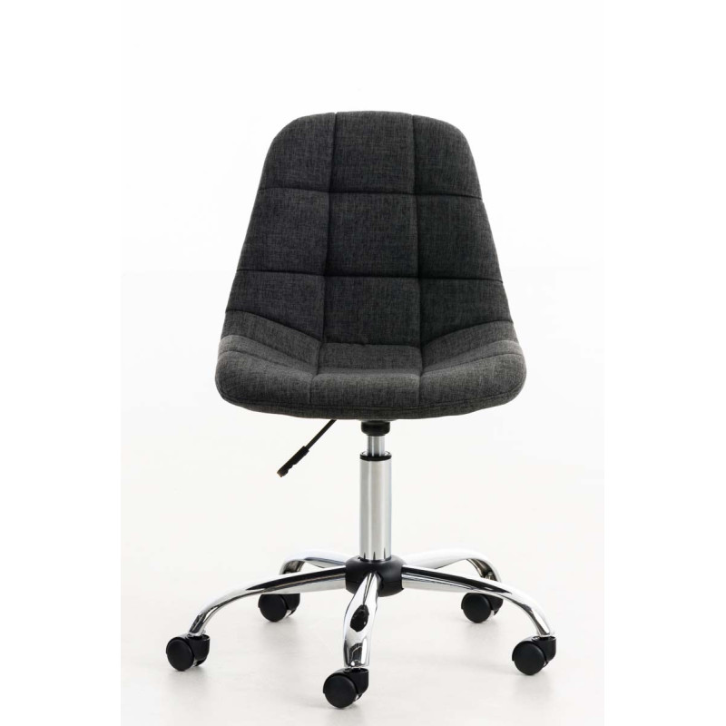 Chaise de bureau Emil Stoff gris foncé
