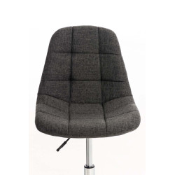 Chaise de bureau Emil Stoff gris foncé