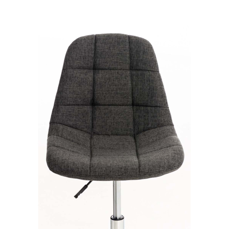 Chaise de bureau Emil Stoff gris foncé