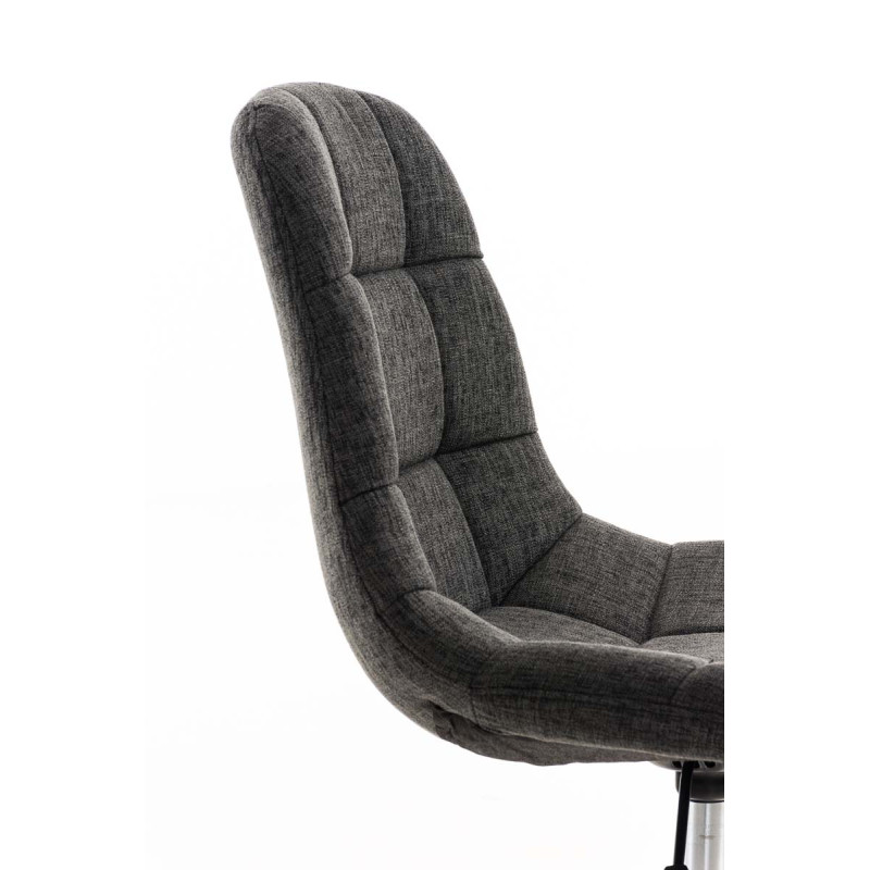 Chaise de bureau Emil Stoff gris foncé