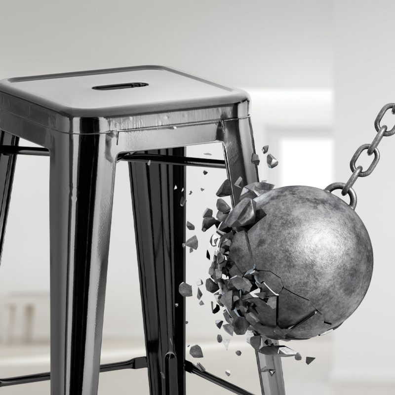 Conjunto de 4 banquetas de bar Joshua pretas