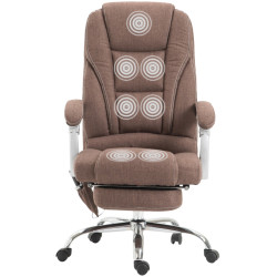 Chaise de bureau en tissu Pacific avec fonction massage brun