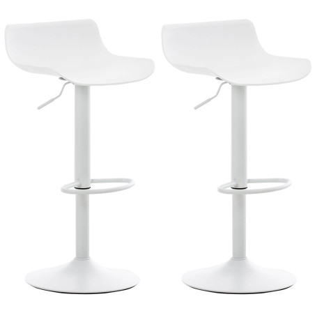 Lot de 2 tabourets de bar Aveiro blancs