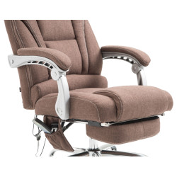 Chaise de bureau en tissu Pacific avec fonction massage brun