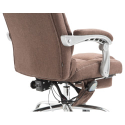 Chaise de bureau en tissu Pacific avec fonction massage brun