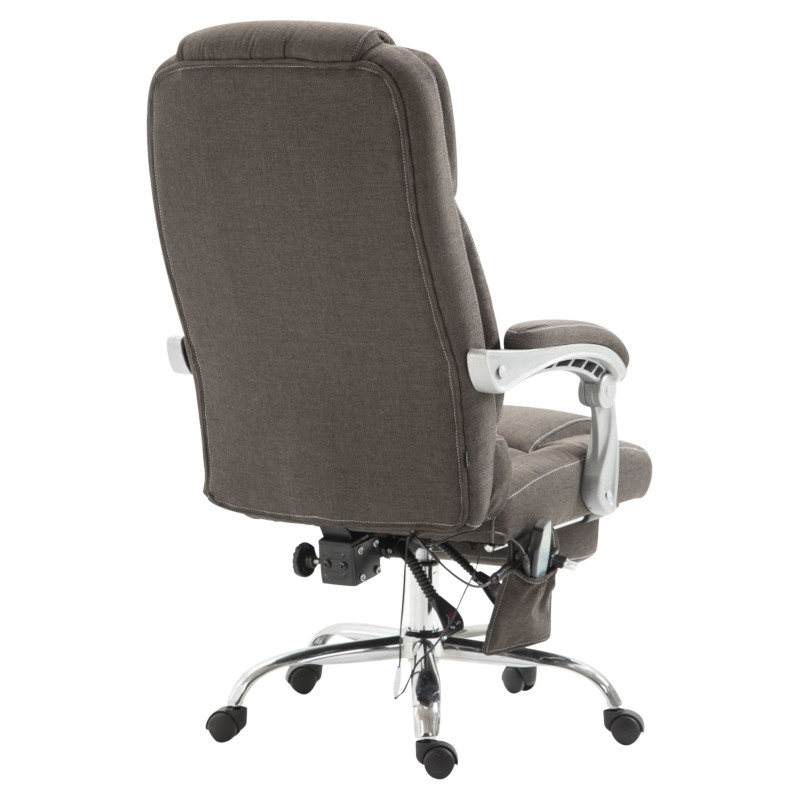 Chaise de bureau en tissu Pacific avec fonction massage gris foncé