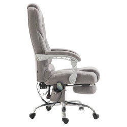 Chaise de bureau en tissu Pacific avec fonction massage gris