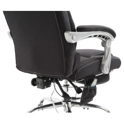 Chaise de bureau en tissu Pacific avec fonction massage noir