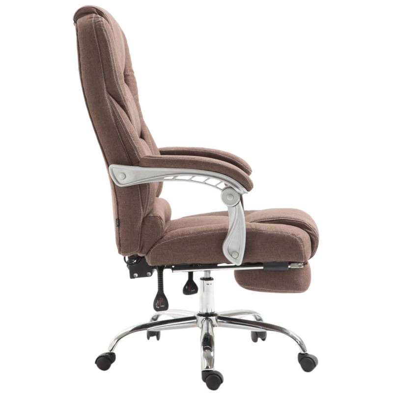 Chaise de bureau en tissu Pacific brun