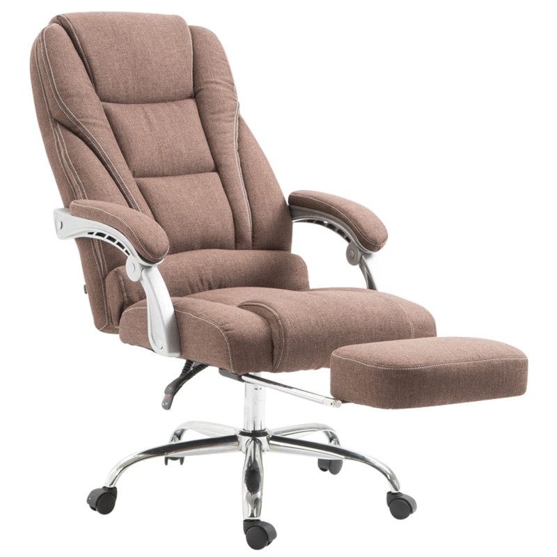 Chaise de bureau en tissu Pacific brun