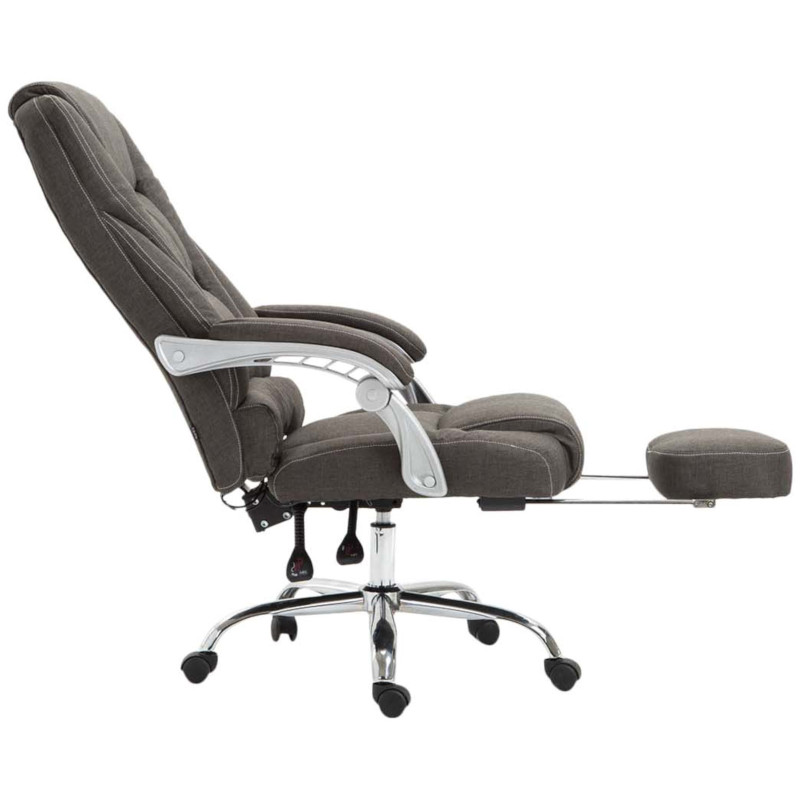 Chaise de bureau en tissu Pacific gris foncé