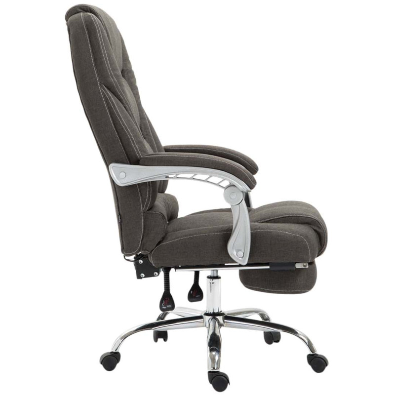 Chaise de bureau en tissu Pacific gris foncé
