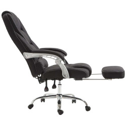 Chaise de bureau en tissu Pacific noir