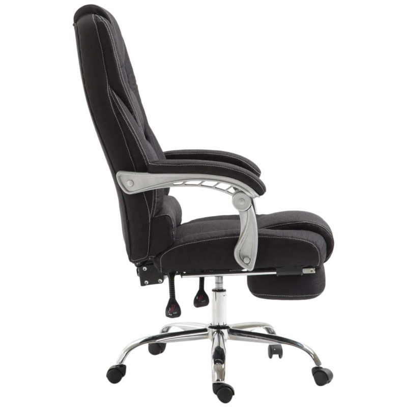 Chaise de bureau en tissu Pacific noir